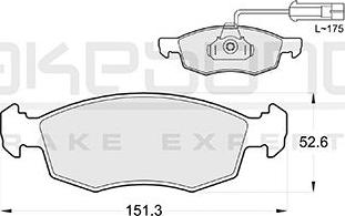 Akebono AN-4297K - Kit de plaquettes de frein, frein à disque cwaw.fr