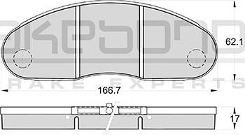 Akebono AN-4244WKE - Kit de plaquettes de frein, frein à disque cwaw.fr