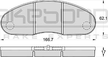 Akebono AN-4245K - Kit de plaquettes de frein, frein à disque cwaw.fr