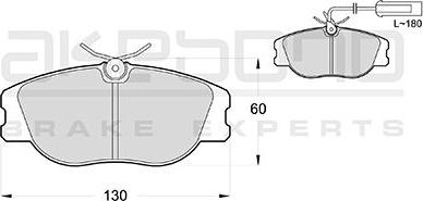 Akebono AN-4247WK - Kit de plaquettes de frein, frein à disque cwaw.fr