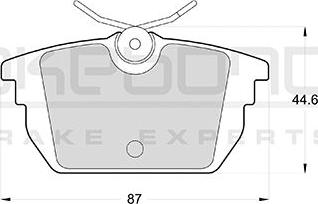 Akebono AN-4255KE - Kit de plaquettes de frein, frein à disque cwaw.fr