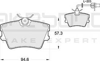 Akebono AN-4256WK - Kit de plaquettes de frein, frein à disque cwaw.fr