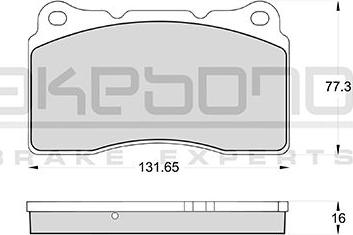 Akebono AN-4251WK - Kit de plaquettes de frein, frein à disque cwaw.fr