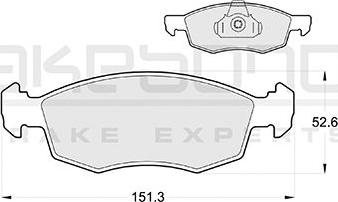 Akebono AN-4262KE - Kit de plaquettes de frein, frein à disque cwaw.fr