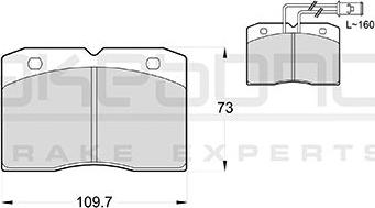 Akebono AN-4201WK - Kit de plaquettes de frein, frein à disque cwaw.fr