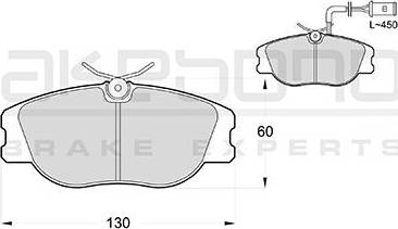 Akebono AN-4208WK - Kit de plaquettes de frein, frein à disque cwaw.fr