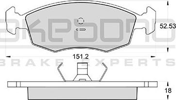 Akebono AN-4203KE - Kit de plaquettes de frein, frein à disque cwaw.fr