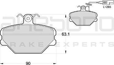 Akebono AN-4214WKE - Kit de plaquettes de frein, frein à disque cwaw.fr