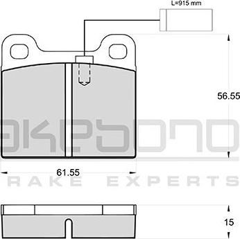 Akebono AN-4217WKE - Kit de plaquettes de frein, frein à disque cwaw.fr