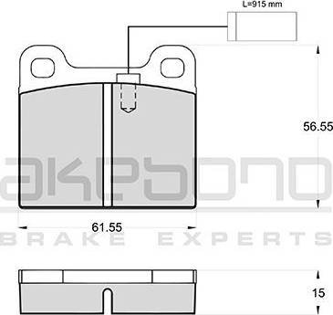 Akebono AN-4217WK - Kit de plaquettes de frein, frein à disque cwaw.fr