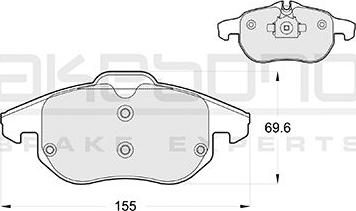 Akebono AN-4288K - Kit de plaquettes de frein, frein à disque cwaw.fr