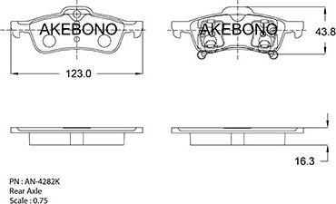 Akebono AN-4282KE - Kit de plaquettes de frein, frein à disque cwaw.fr