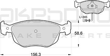 Akebono AN-4234WKE - Kit de plaquettes de frein, frein à disque cwaw.fr