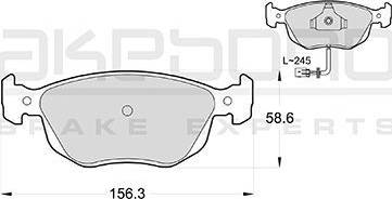 Akebono AN-4234WK - Kit de plaquettes de frein, frein à disque cwaw.fr