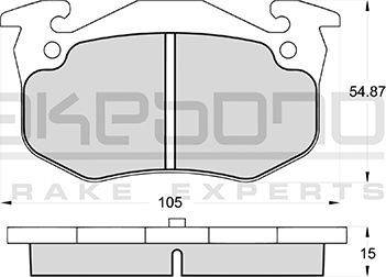 Akebono AN-4225K - Kit de plaquettes de frein, frein à disque cwaw.fr