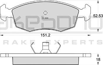 Akebono AN-4222WKE - Kit de plaquettes de frein, frein à disque cwaw.fr