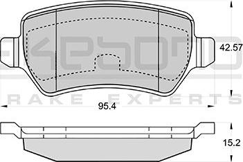 Akebono AN-4279KE - Kit de plaquettes de frein, frein à disque cwaw.fr