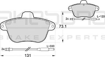 Akebono AN-4744WK - Kit de plaquettes de frein, frein à disque cwaw.fr