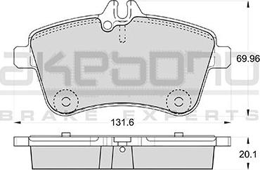 Akebono AN-4746K - Kit de plaquettes de frein, frein à disque cwaw.fr