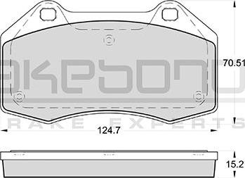 Akebono AN-4740K - Kit de plaquettes de frein, frein à disque cwaw.fr