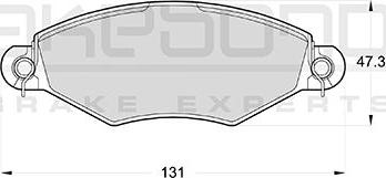 Akebono AN-4741K - Kit de plaquettes de frein, frein à disque cwaw.fr