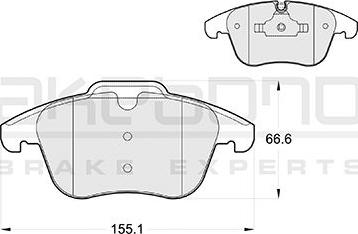 Akebono AN-4748K - Kit de plaquettes de frein, frein à disque cwaw.fr