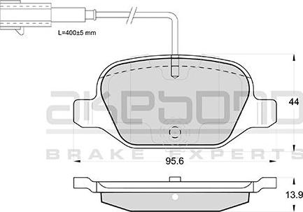 Akebono AN-4754WK - Kit de plaquettes de frein, frein à disque cwaw.fr