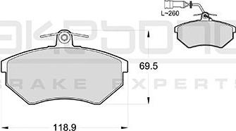 Akebono AN-4756WK - Kit de plaquettes de frein, frein à disque cwaw.fr