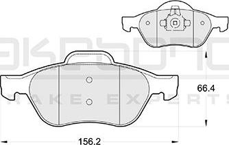 Akebono AN-4714K - Kit de plaquettes de frein, frein à disque cwaw.fr