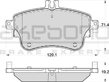 Akebono AN-4789WK - Kit de plaquettes de frein, frein à disque cwaw.fr