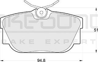 Akebono AN-4780K - Kit de plaquettes de frein, frein à disque cwaw.fr