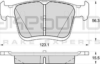 Akebono AN-4788K - Kit de plaquettes de frein, frein à disque cwaw.fr