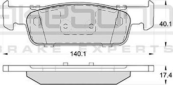 Akebono AN-4787K - Kit de plaquettes de frein, frein à disque cwaw.fr