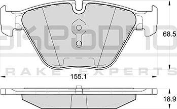 Akebono AN-4736K - Kit de plaquettes de frein, frein à disque cwaw.fr