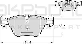 Akebono AN-4732K - Kit de plaquettes de frein, frein à disque cwaw.fr