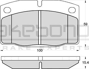 Akebono AN-4774K - Kit de plaquettes de frein, frein à disque cwaw.fr