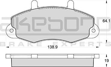 Akebono AN-4776KE - Kit de plaquettes de frein, frein à disque cwaw.fr