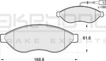 Akebono AN-4770WK - Kit de plaquettes de frein, frein à disque cwaw.fr