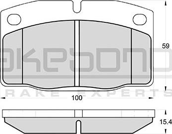 Akebono AN-4773K - Kit de plaquettes de frein, frein à disque cwaw.fr