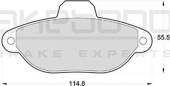 Akebono AN-4777K - Kit de plaquettes de frein, frein à disque cwaw.fr