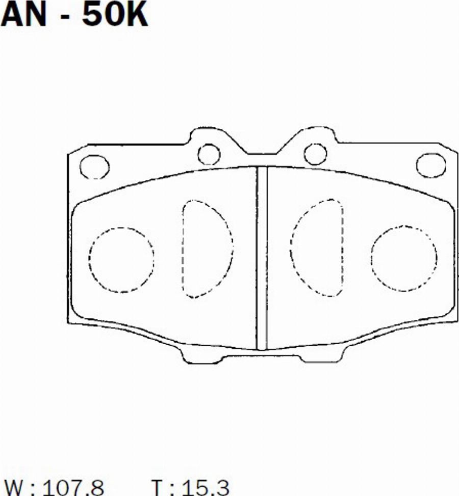 Akebono AN50K - Kit de plaquettes de frein, frein à disque cwaw.fr