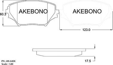 Akebono AN-640K - Kit de plaquettes de frein, frein à disque cwaw.fr