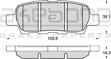 Akebono AN-654WK - Kit de plaquettes de frein, frein à disque cwaw.fr