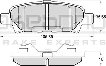 Akebono AN-651WK - Kit de plaquettes de frein, frein à disque cwaw.fr