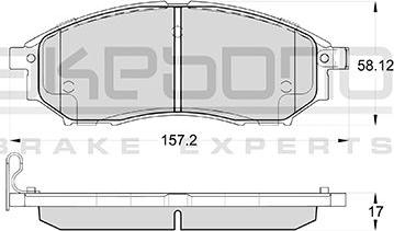 Akebono AN-605WK - Kit de plaquettes de frein, frein à disque cwaw.fr