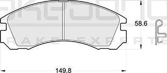 Akebono AN-601WK - Kit de plaquettes de frein, frein à disque cwaw.fr