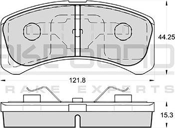 Akebono AN-608WK - Kit de plaquettes de frein, frein à disque cwaw.fr