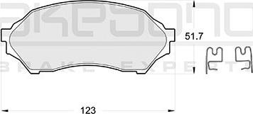 Akebono AN-602K - Kit de plaquettes de frein, frein à disque cwaw.fr