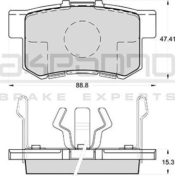 Akebono AN-684WKE - Kit de plaquettes de frein, frein à disque cwaw.fr