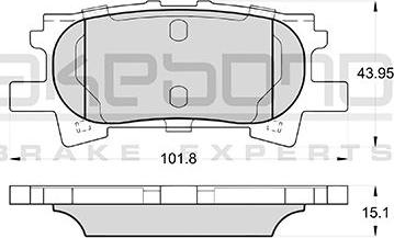 Akebono AN-688WK - Kit de plaquettes de frein, frein à disque cwaw.fr